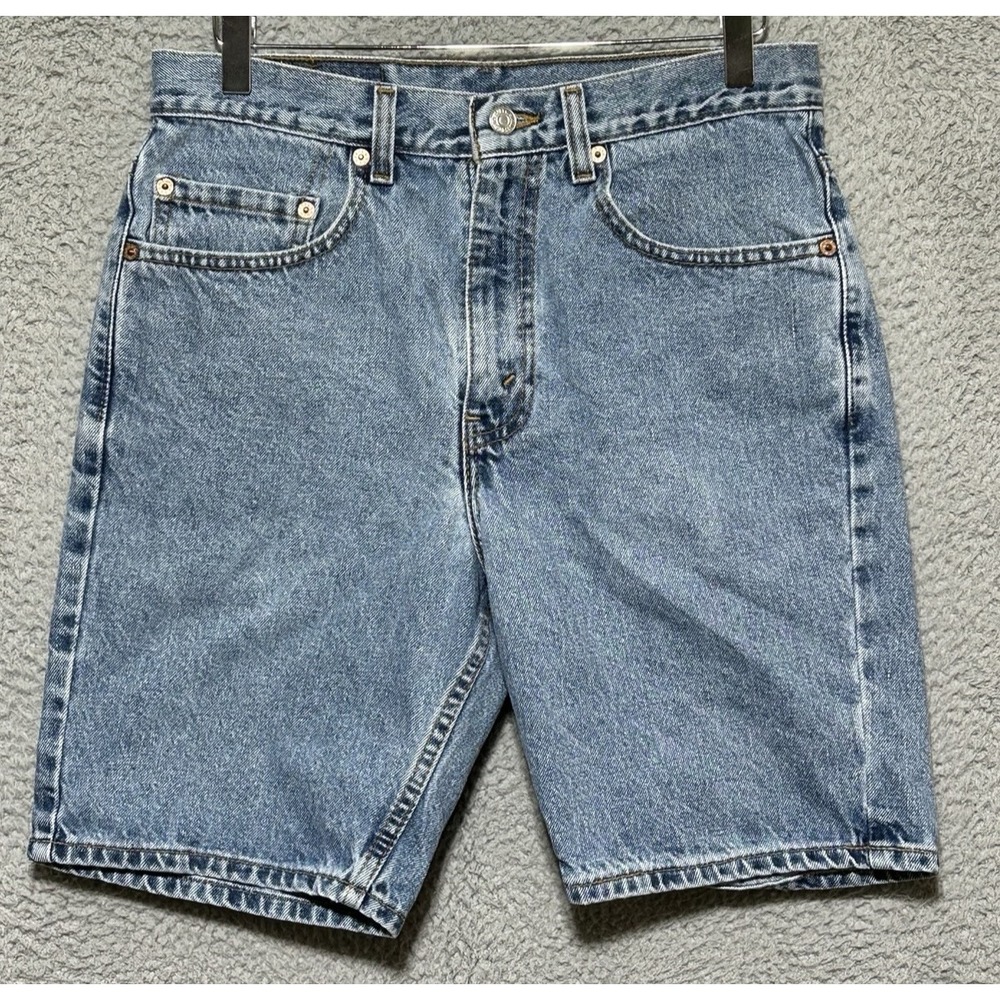 Vintage 90s Levis Red Tab 505 Mens Denim Jorts Mens 31 USA Made Light Wash Blue